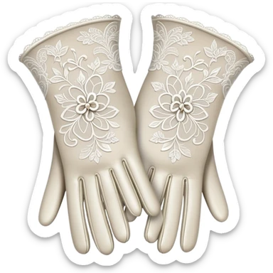 Lace gloves sticker