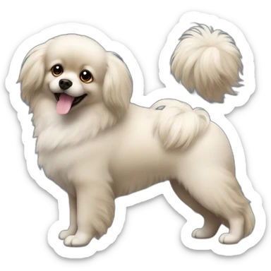Pomeranian poodle blacky sticker