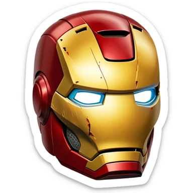 Iron man helmet sticker