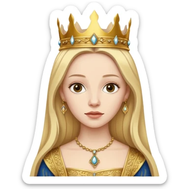 Elizabeth Woodville is the queen of York and looks like a blonde Rebecca Ferguson sticker
