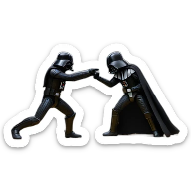 Darth vader fight xenomorph sticker