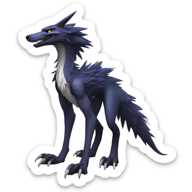 Cool Edgy Sergal species full body sticker