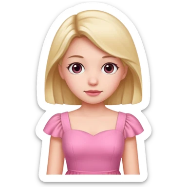 pink dress girl sticker