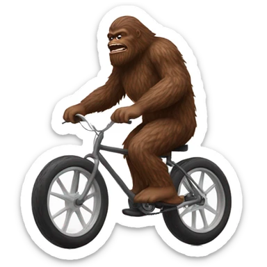 sasquatch on a bike sticker