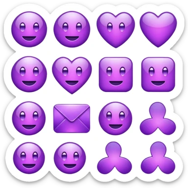 purple icons sticker