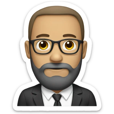 Beard man with frog legs  sticker