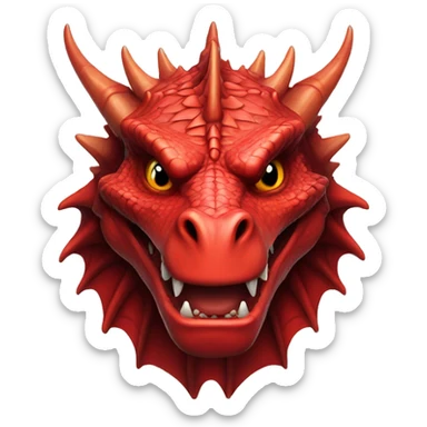 red dragon head in game of thrones style sticker