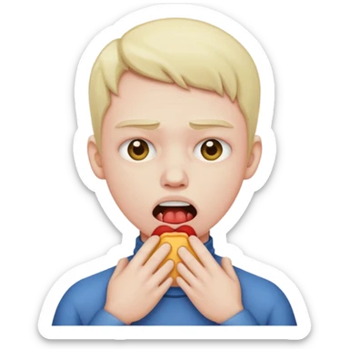 Fake choking myself  sticker