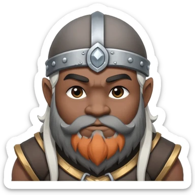 Enano dnd estilo blanco y negro dibujo (ESTILO DARK ANIME Y QUE SE NOTE QUE ES UN ENANO) sticker