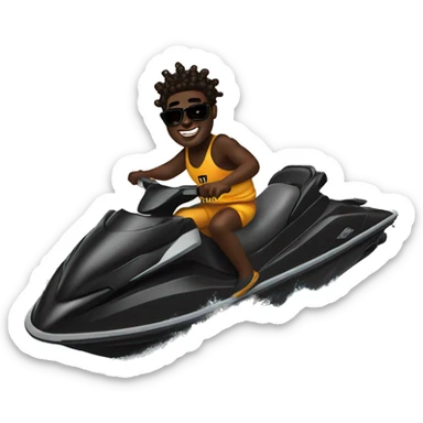 kodak black riding a jetski sticker