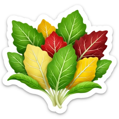 different salad leaves different colors  sticker