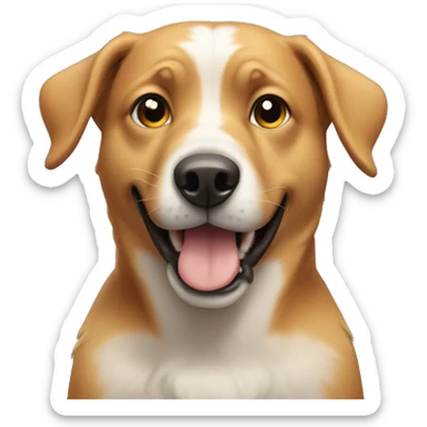 A dog flashing  sticker