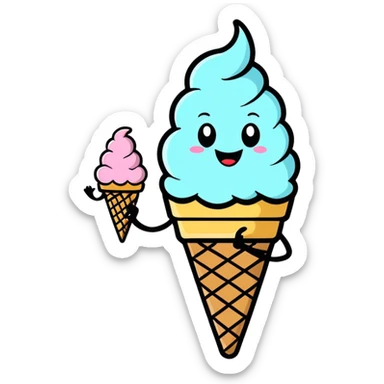 Me eating ice cream sticker