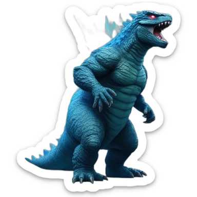 Godzilla crache un laser bleu sticker