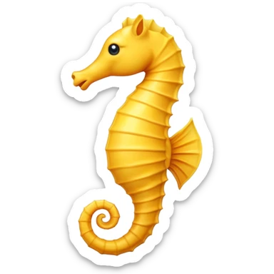 Left Facing Yellow Seahorse  sticker