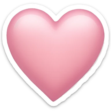 light pink heart  sticker