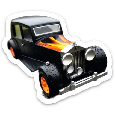    Hot wheels Darth Vader themed 1934 Rolls Royce scary Halloween monster rc car on  dark raining road  sticker
