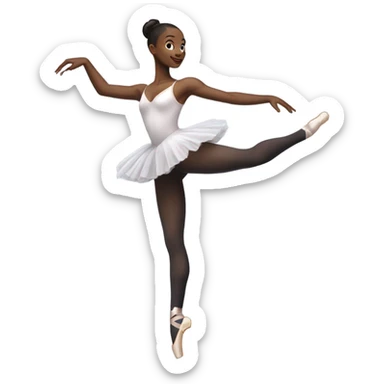 Ballet dancer in thigh highs sticker
