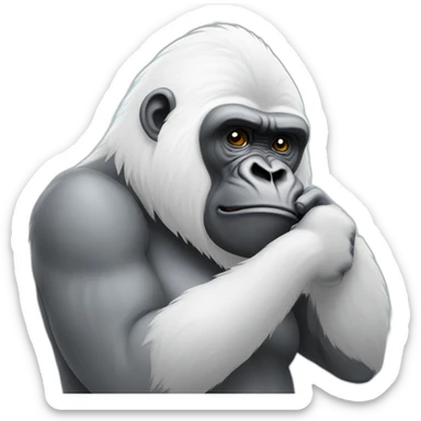 White-Gorilla-facepalm sticker