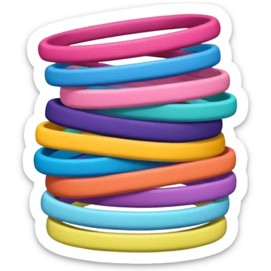 hair tie for tying hair，colourful，两三根叠在一起，不要一大堆 sticker