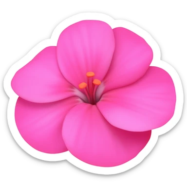 pink geranium sticker