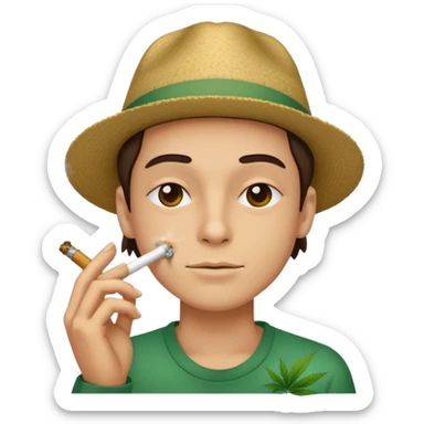 Weed smoking sticker