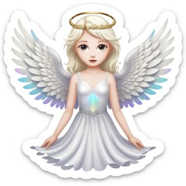 Glitter fallen angel sticker