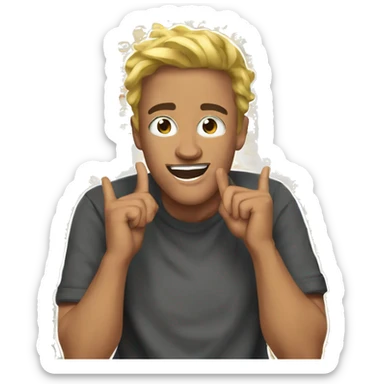 Youtuber disant merci beaucoup sticker