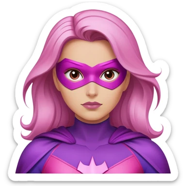 pink violet woman superhero power sticker