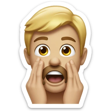 A hurricane doing a celebration with a hand over mouth and other hand forward like this 🤭🫳 sticker