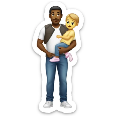 Baby daddy with a single girl  sticker