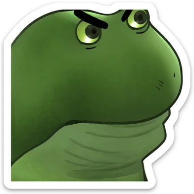 Man head sticking out of toilet  sticker