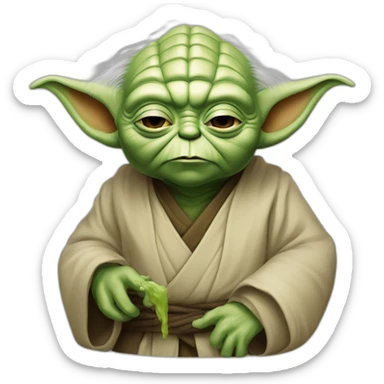Maître Yoda qui fume un gion sticker