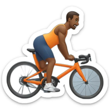 Man doing bicycle crunches workout sticker