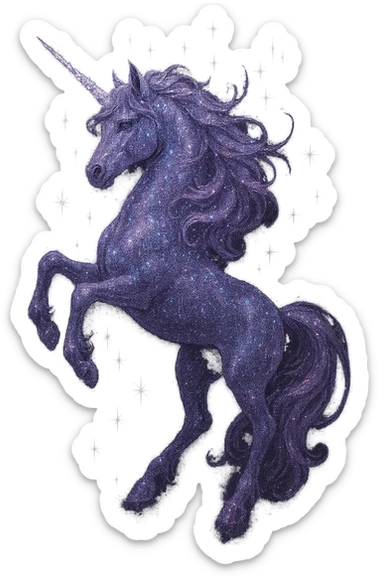 glittery unicorn sticker