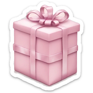 Light pink Christmas gifts under a white Christmas tree  sticker
