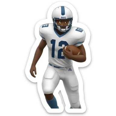 Football player with 11 number sticker