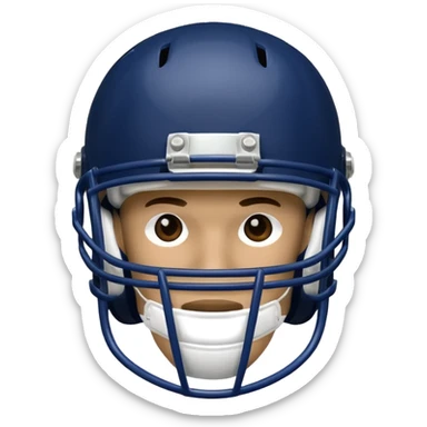 College football player helmet in  navy blue color  sticker