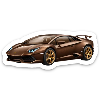 Dark brown glitter Lamborghini sticker
