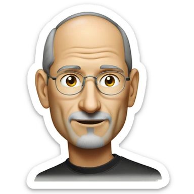 Steve jobs with iphone sticker