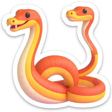 python regius detailed realistic,, full image flat  side profile 75% front facing full  design in 3d soft l centered composition 
cartoon style 140x140 pixels sticker