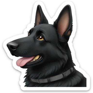 black german shepherd sticker