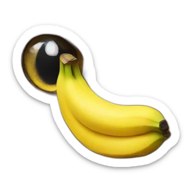 banana on cat sticker