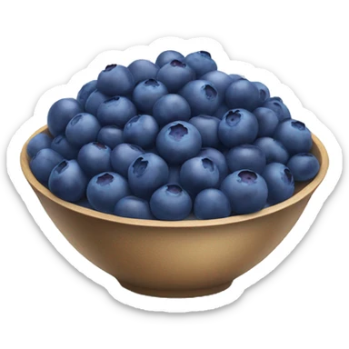 bowl of blueberries sticker