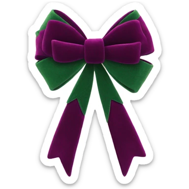Christmas bow made from velvet  sticker