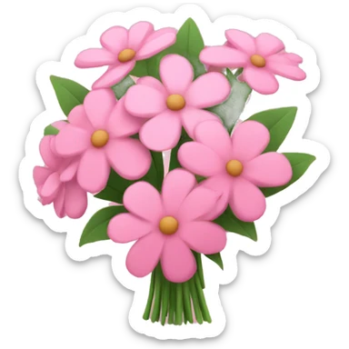 Pink flower bouquet  sticker