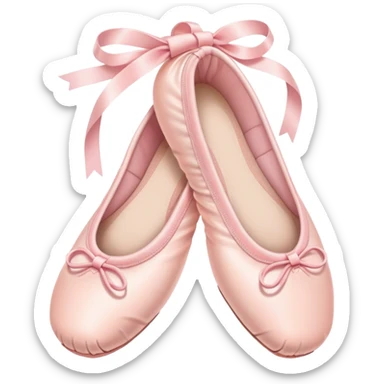 pastel pink ballet shoes sticker