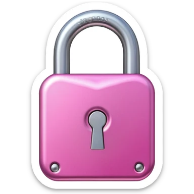 make a padlock. with girly pink tones. sticker