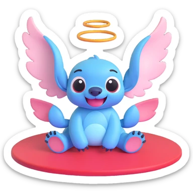 Stitch and Angel sticker