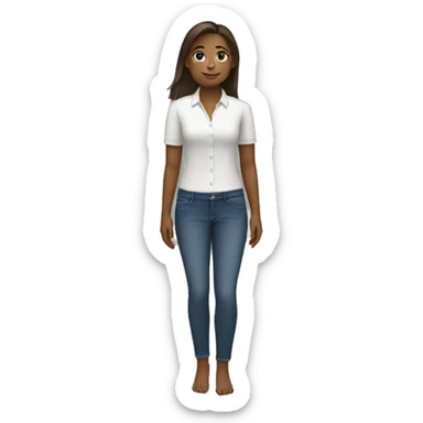 full body girl community manager sticker